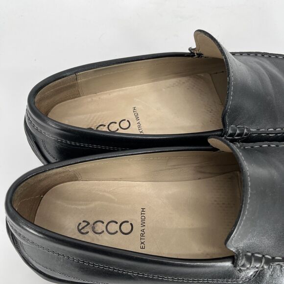 ECCO Shoes Mens‎ 9 Extra Width Black Dallas Moc Leather Slip On main image 4